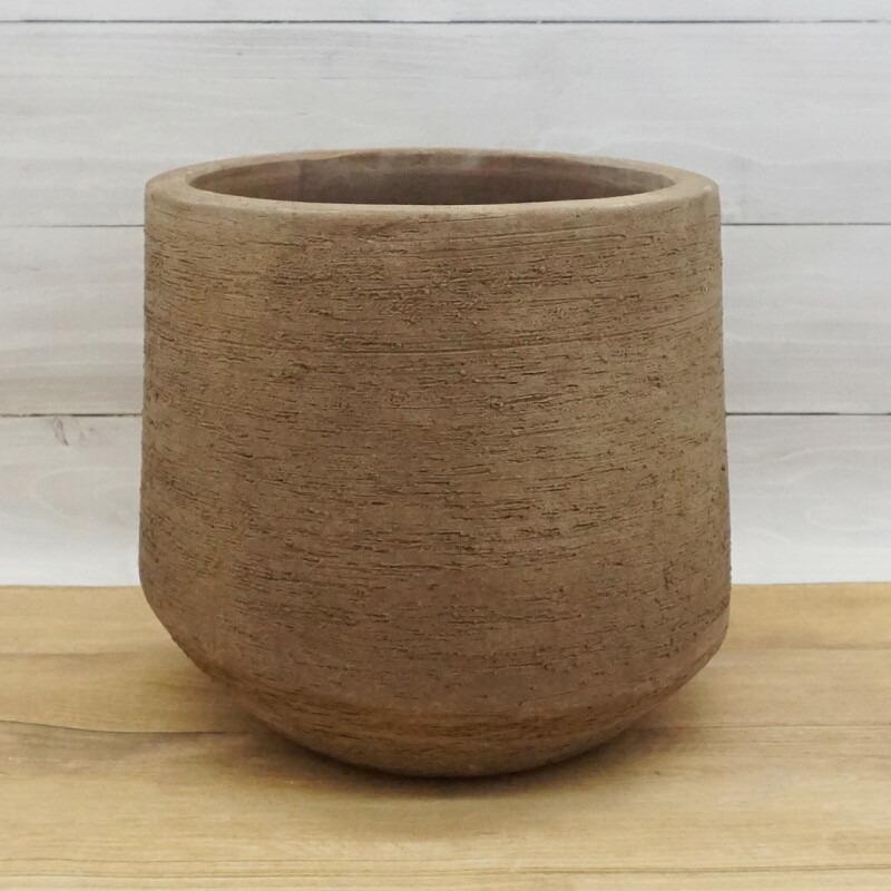 植木鉢 おしゃれ テラコッタ テラサモスラントS＜ 最大外径27cm 9号 穴あり ブラウン 素焼き プランター 大型 かわいい 鉢 円形 陶器 室内 屋外 観葉植物の画像