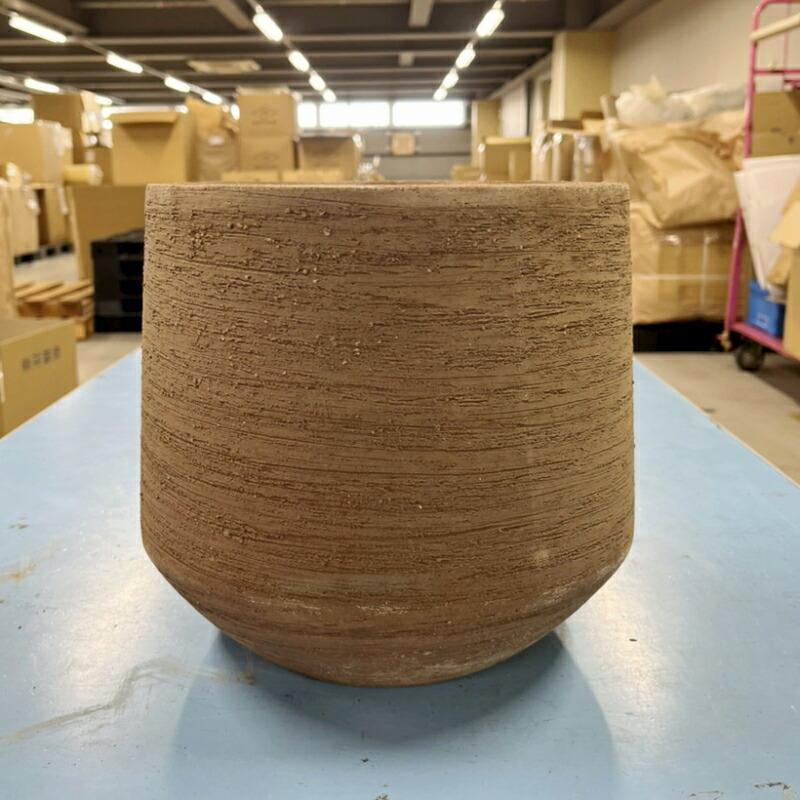 植木鉢 おしゃれ テラコッタ テラサモスラントS＜ 最大外径27cm 9号 穴あり ブラウン 素焼き プランター 大型 かわいい 鉢 円形 陶器 室内 屋外 観葉植物の画像