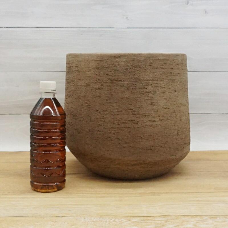 植木鉢 おしゃれ テラコッタ テラサモスラントS＜ 最大外径27cm 9号 穴あり ブラウン 素焼き プランター 大型 かわいい 鉢 円形 陶器 室内 屋外 観葉植物の画像