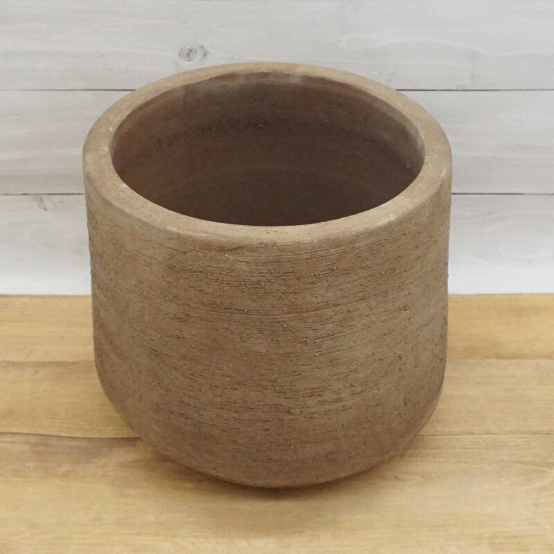 植木鉢 おしゃれ テラコッタ テラサモスラントS＜ 最大外径27cm 9号 穴あり ブラウン 素焼き プランター 大型 かわいい 鉢 円形 陶器 室内 屋外 観葉植物の画像