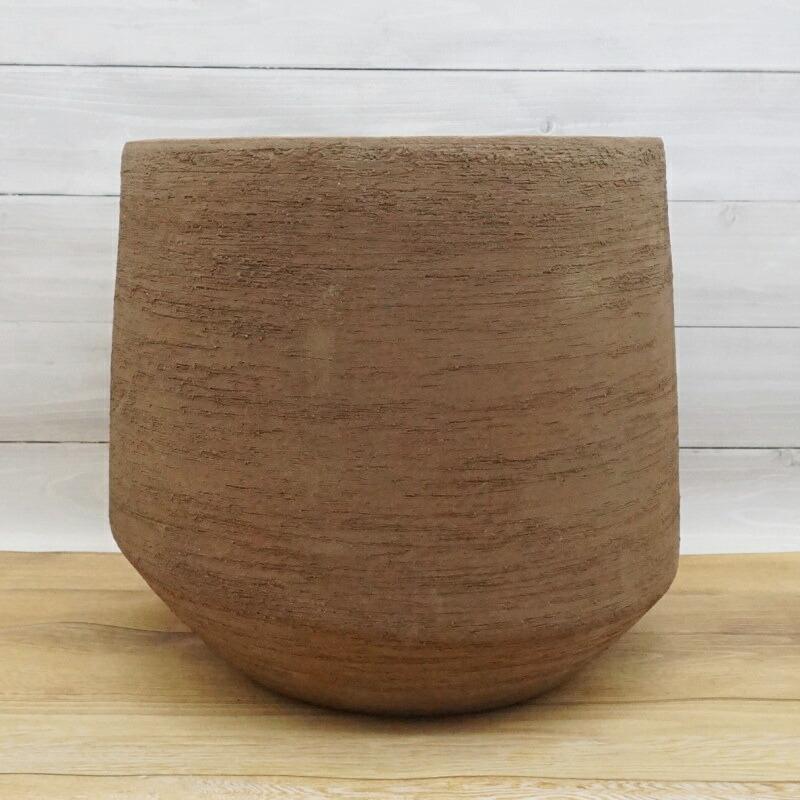 植木鉢 おしゃれ テラコッタ テラサモスラントL＜ 最大外径55cm 18号 穴あり ブラウン 素焼き プランター 大型 かわいい 鉢 円形 陶器 室内 屋外 観葉植物_2