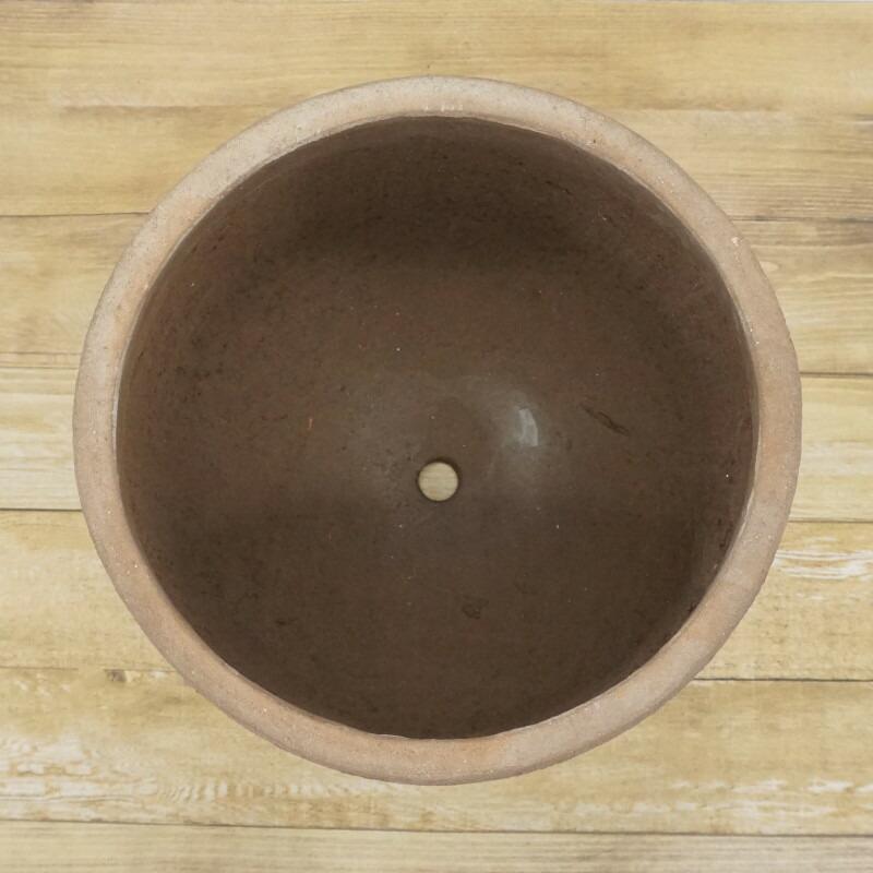 植木鉢 おしゃれ テラコッタ テラサモスラントL＜ 最大外径55cm 18号 穴あり ブラウン 素焼き プランター 大型 かわいい 鉢 円形 陶器 室内 屋外 観葉植物_5