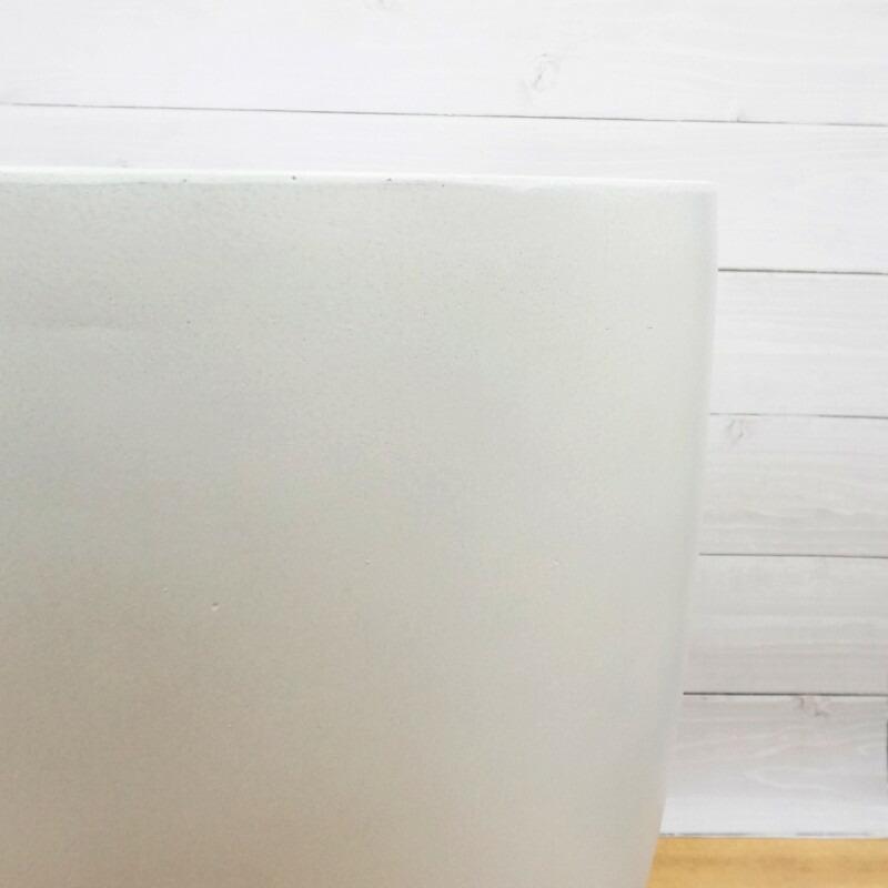 植木鉢 おしゃれ 大型 バスクラウンドS 43cm 14号 白 グレー セメント