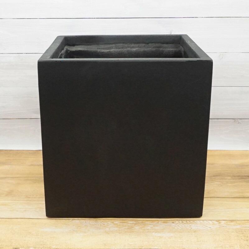 植木鉢 おしゃれ エイリアスキューブS(2色) 40cm 白 黒 セメント