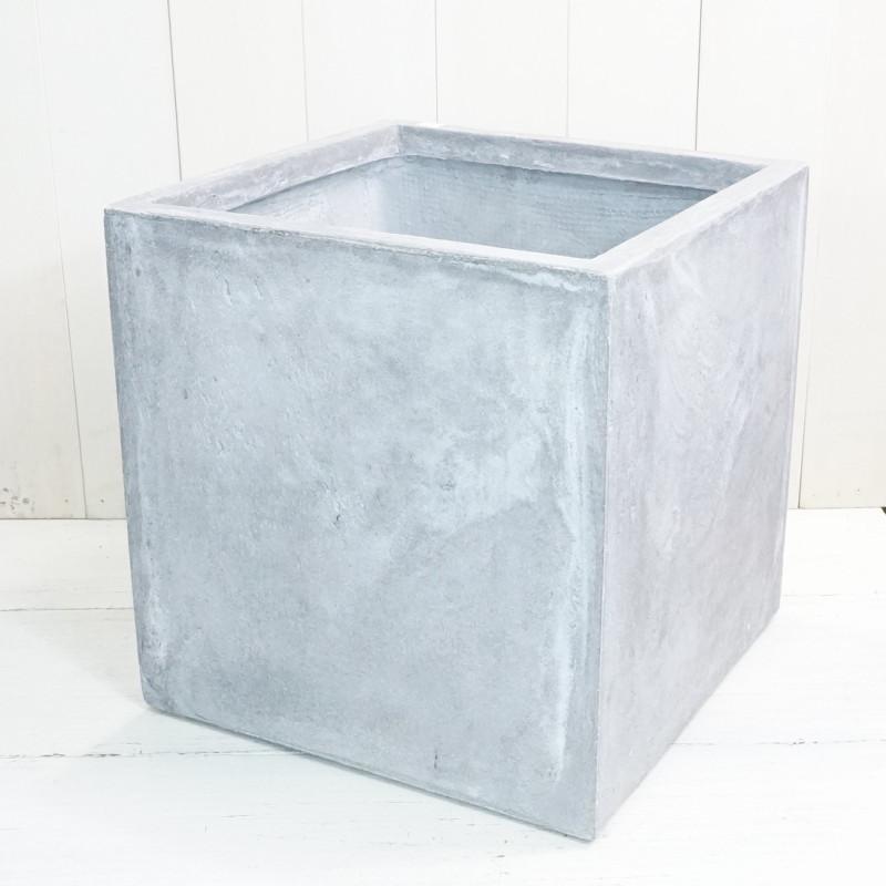 植木鉢 おしゃれ 大型 バスクキューブ Lファイバークレイ 60cm 軽い 穴あり プランター 鉢 室内 屋外 鉢植え 観葉植物 多肉植物 塊根
