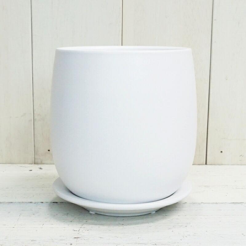 植木鉢 おしゃれ 陶器鉢 オストボールL 20.5cm 7号 穴あり 受け皿あり