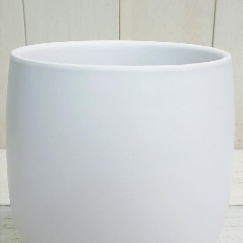 植木鉢 おしゃれ 陶器鉢 オストボールL 20.5cm 7号 穴あり 受け皿あり