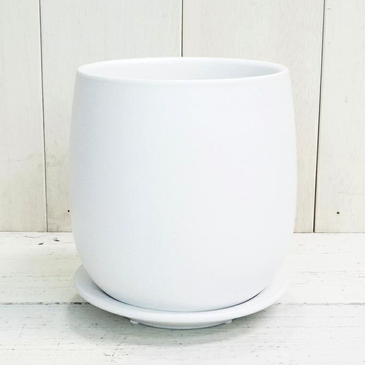 植木鉢 おしゃれ 陶器鉢 オストボールL 20.5cm 7号 穴あり 受け皿あり