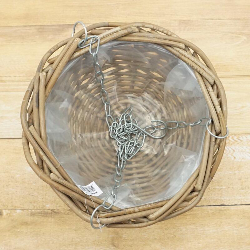 鉢カバー おしゃれ 軽い モンデリックハンギング 30cm 10号 ラタン 底