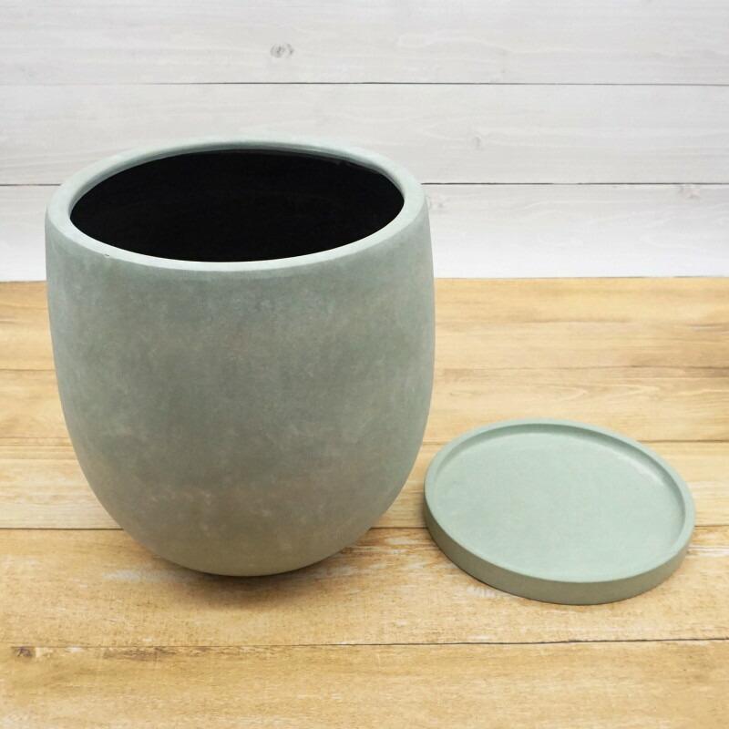 植木鉢 おしゃれ 陶器鉢 アイルエッグL 27cm 9号 穴あり 受け皿あり