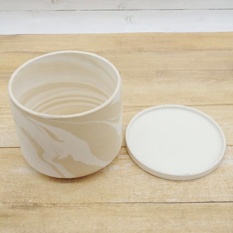 植木鉢 おしゃれ 陶器鉢 シエララウンドL(2色) 18cm 6号 穴あり 受け皿
