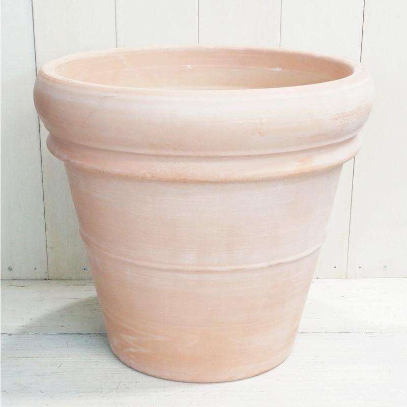 植木鉢 おしゃれ 大型 テラコッタ リムポットホワイト 2L 52cm 17号 底 