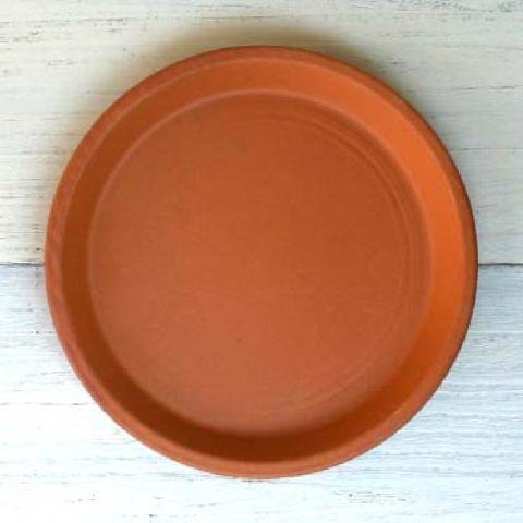 素焼き おしゃれ 受け皿 ピアット L 15cm テラコッタ 鉢皿 受皿 陶器鉢