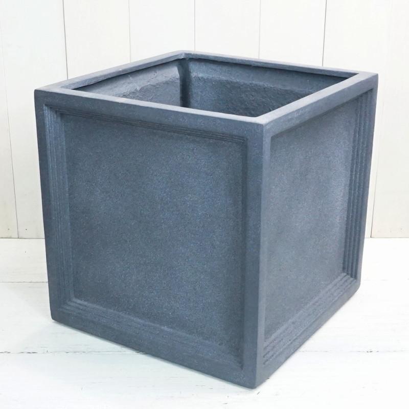 植木鉢 おしゃれ 大型 プラスチック 軽い LLキューブL FRP 56cm 穴あり