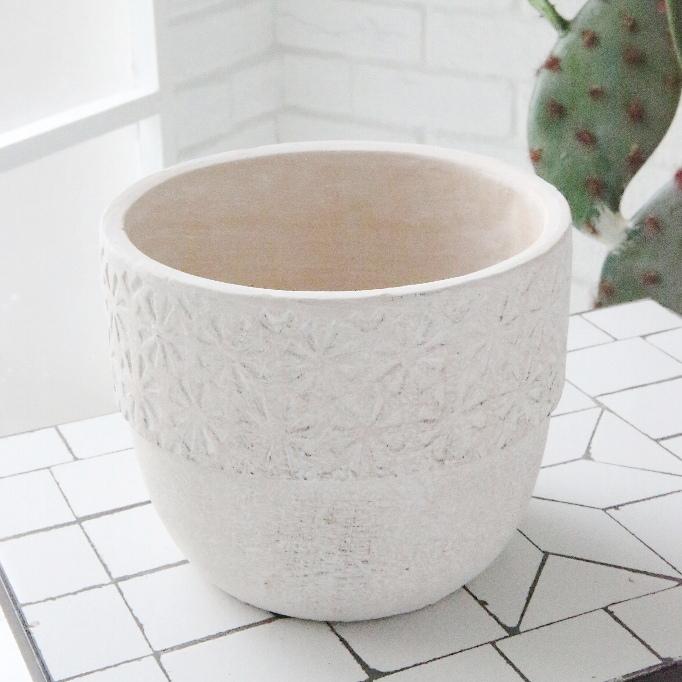 植木鉢 おしゃれ アンティーク セメント チェロックラウンドL