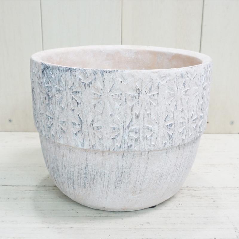 植木鉢 おしゃれ アンティーク セメント チェロックラウンドL