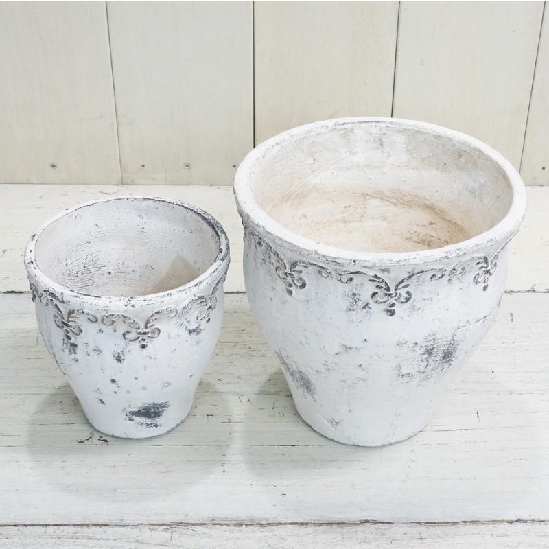 植木鉢 おしゃれ アンティーク 陶器鉢 ブランシェジャーポット