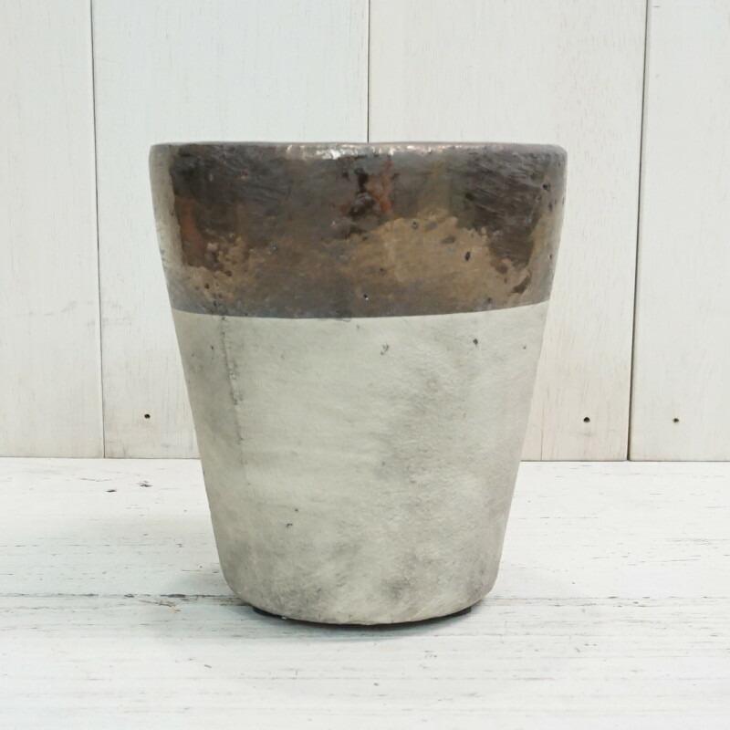 植木鉢 おしゃれ アンティーク セメント ミノスラウンドM 12.5cm 4号