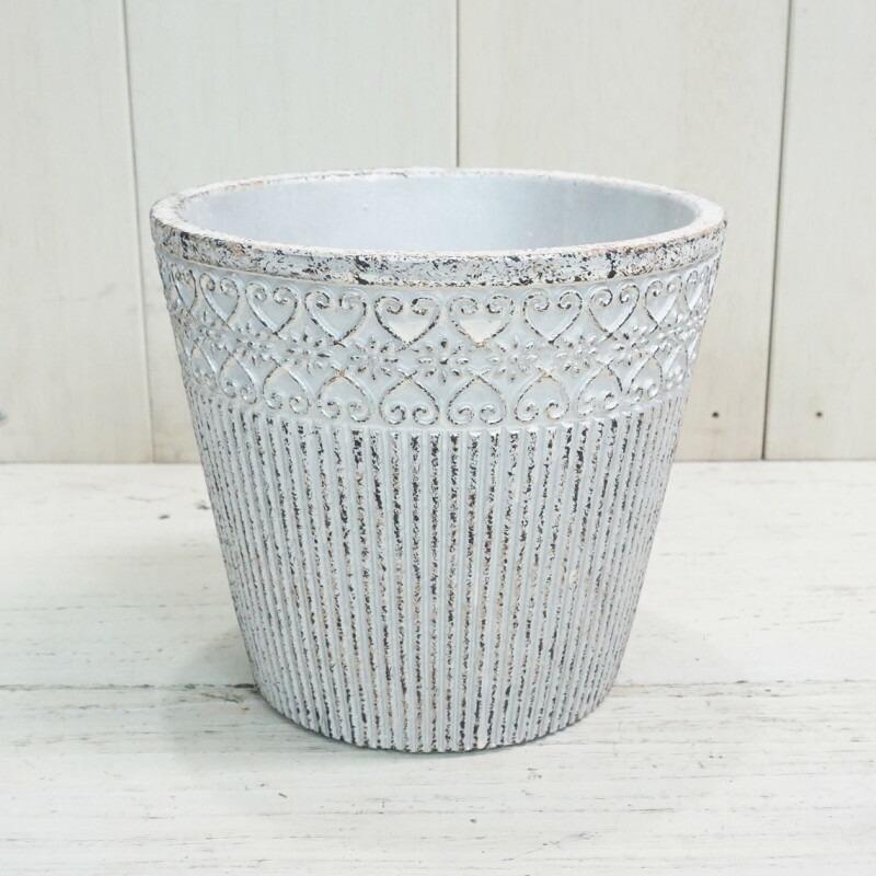 植木鉢 おしゃれ アンティーク 陶器鉢 コバルトラウンドL 15cm 5号 穴