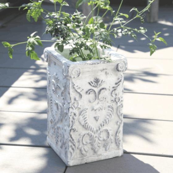 植木鉢 四角 アンティーク クラナススクエアL＜ 16cm 5号(3.5号用) 穴
