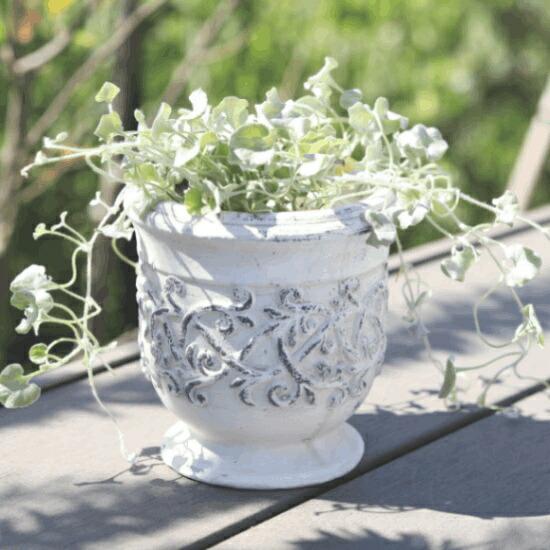 植木鉢 おしゃれ アンティーク 陶器鉢 クラナスカップポットS＜ 12cm 4