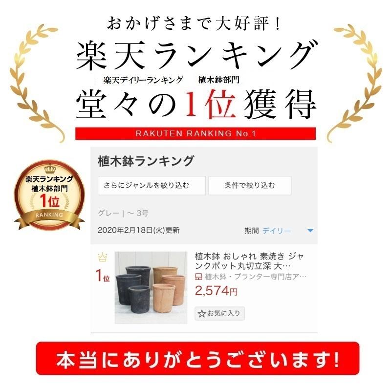 植木鉢 おしゃれ 素焼き ジャンクポット丸切立深 大中小3点セット10cm