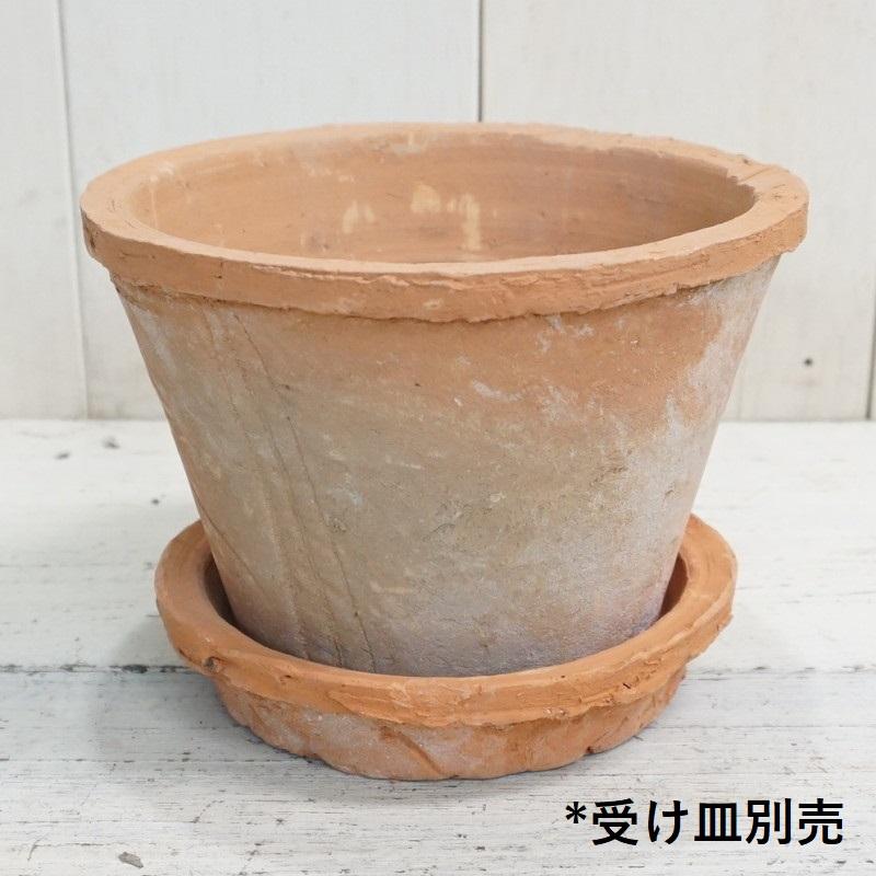 植木鉢 おしゃれ 素焼き ジャンクポット浅/P M (Re/Gy) 15cm 5号 穴