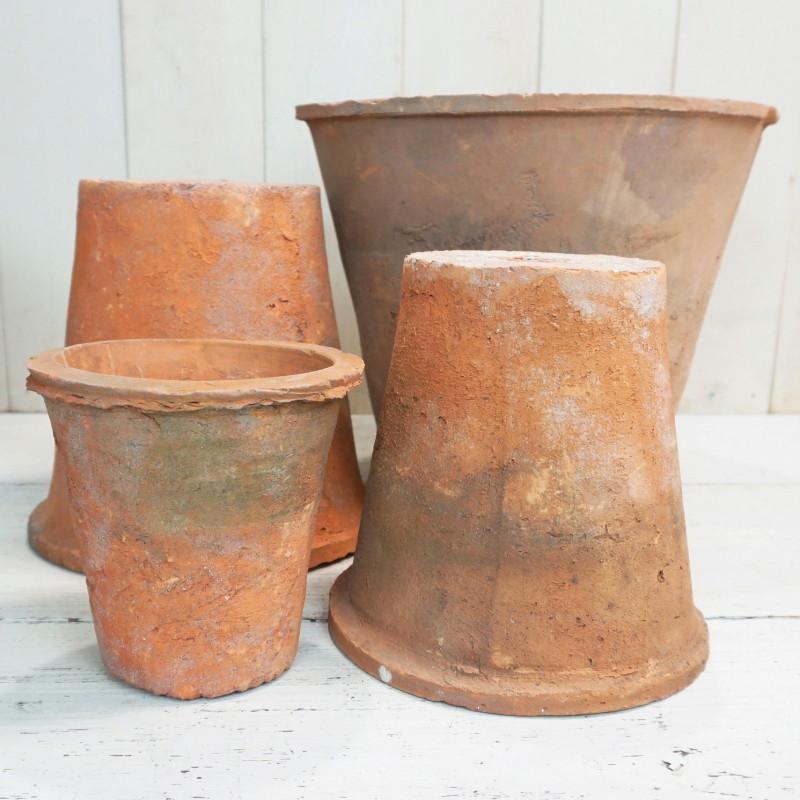 植木鉢 素焼き おしゃれ ジャンクポット深/P M (Re/Gy) 20cm 7号 穴