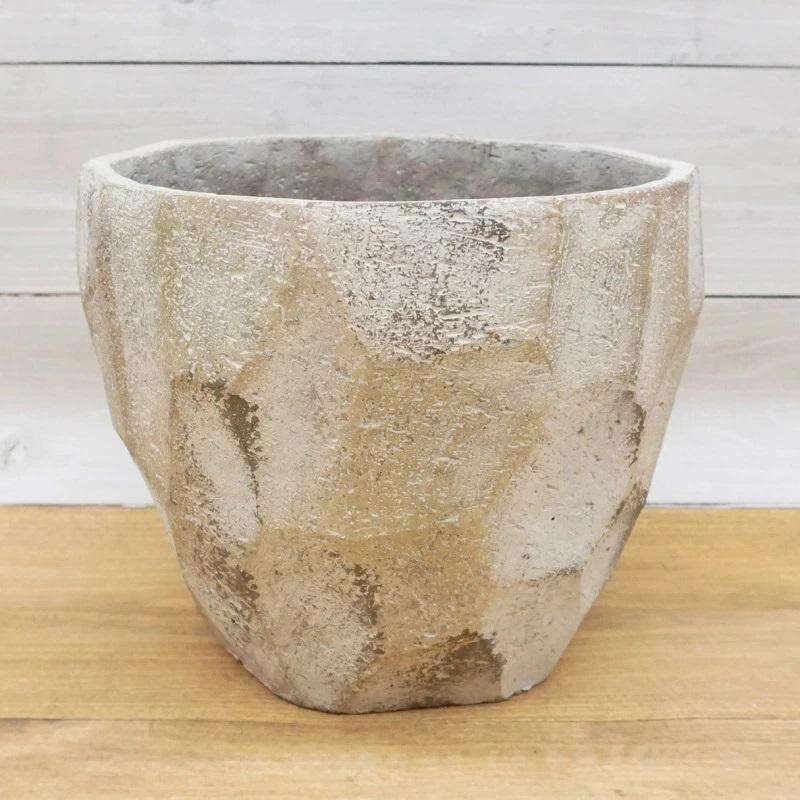 鉢 コンクリート おしゃれ アンシャルL 28cm 穴あり 植木鉢 セメント 9