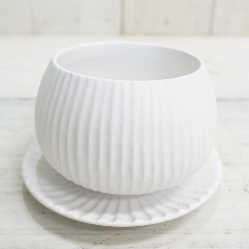 植木鉢 おしゃれ 陶器鉢 ラピスボウル(2色) 10.5cm 3.5号 穴あり