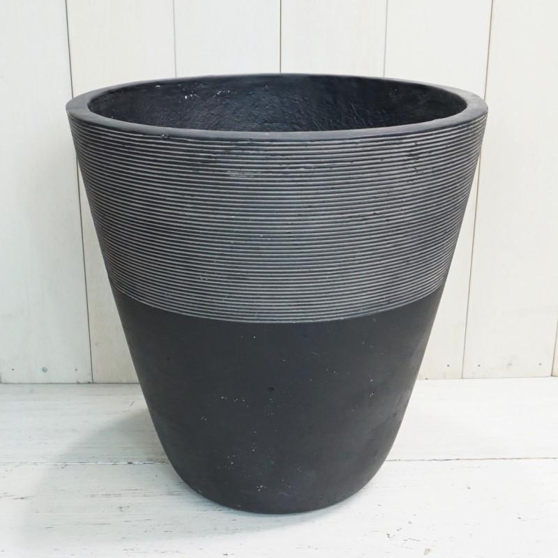 植木鉢 おしゃれ 大型 セメント ジュピターL (B/W) 50cm 17号 底穴なし プランター 鉢 室内 屋外 鉢植え 観葉植物 多肉植物 塊根