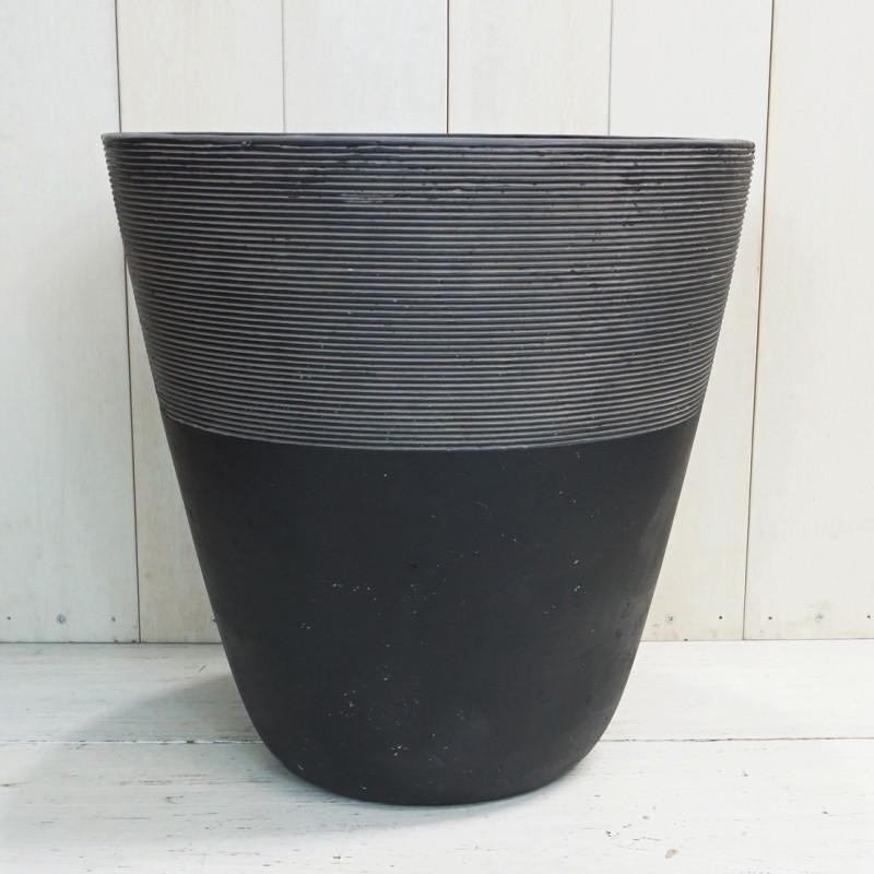 植木鉢 おしゃれ 大型 セメント ジュピターL (B/W) 50cm 17号 底穴なし プランター 鉢 室内 屋外 鉢植え 観葉植物 多肉植物 塊根の画像