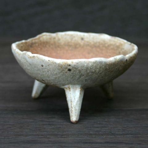 植木鉢 おしゃれ 陶器鉢 信楽焼 高足鉢(白釉/青竹釉)S 9cm 3号 穴あり