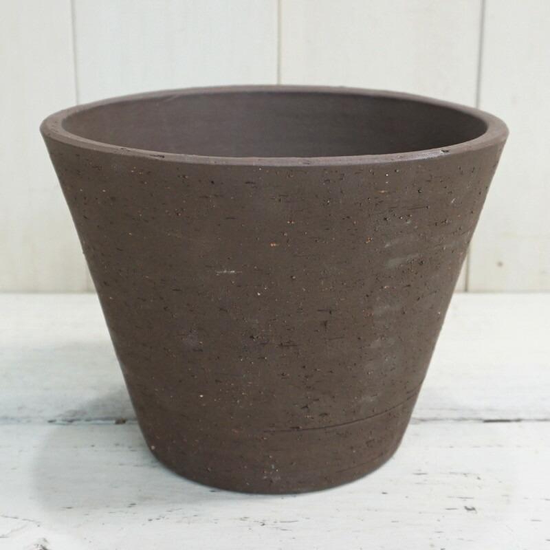 植木鉢 おしゃれ 素焼き 常滑焼 ラフポット M(Be/Br) 18cm 6号 穴あり