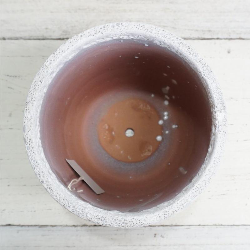 植木鉢 おしゃれ アンティーク 陶器鉢 IS101M 18cm 6号 ブルー 底穴