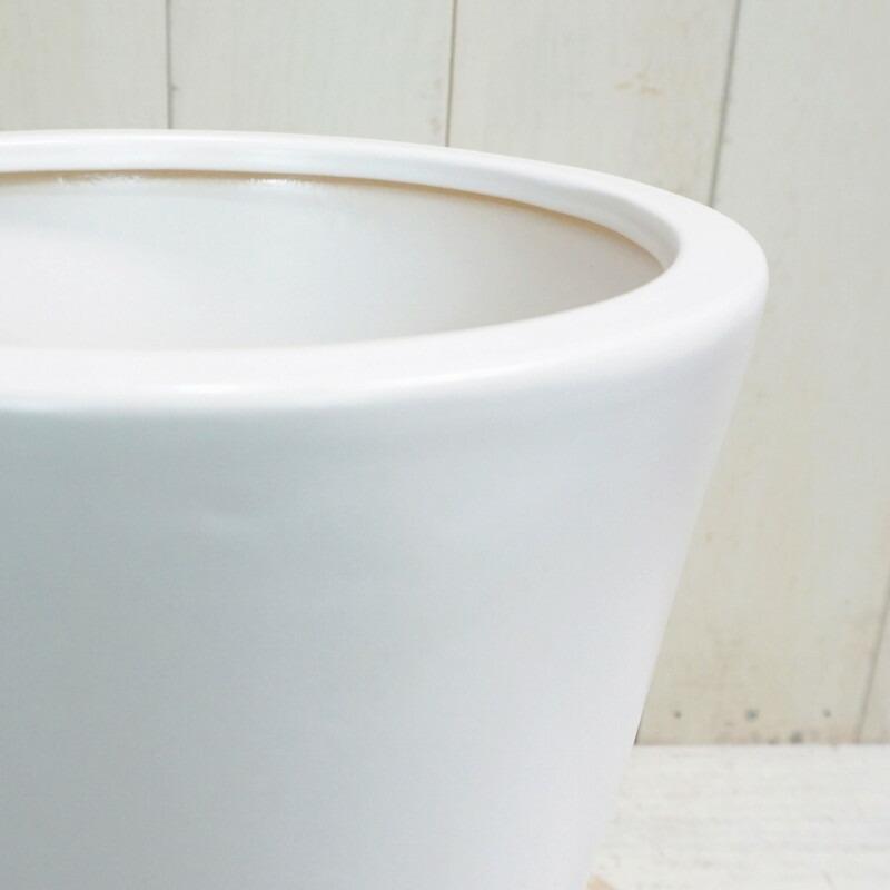 植木鉢 おしゃれ 陶器鉢 MP12 (2色) 26cm 8.5号 底穴あり 受け皿付