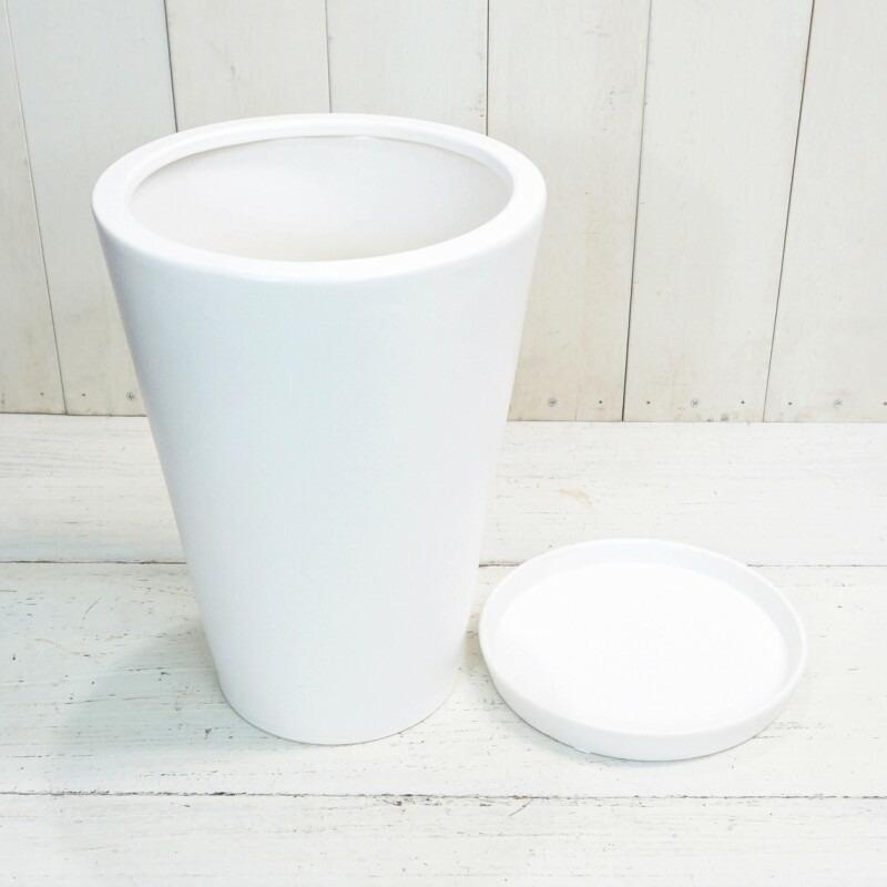 植木鉢 おしゃれ 陶器鉢 MP12 (2色) 26cm 8.5号 底穴あり 受け皿付