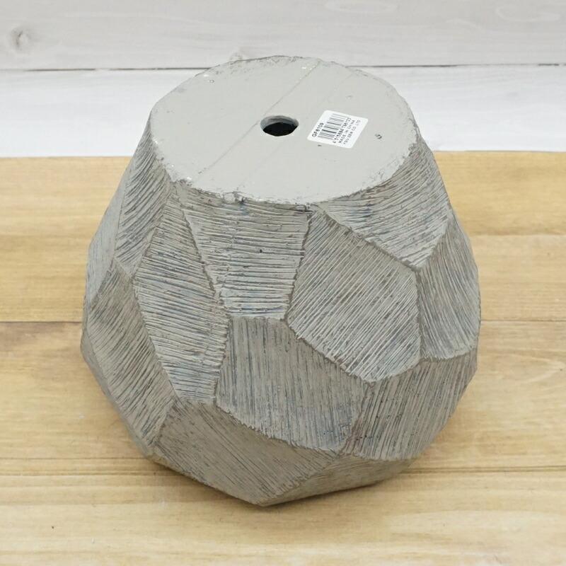 植木鉢 おしゃれ ファセットサークルS(2色) 最大外径25cm 8号(5.5号用