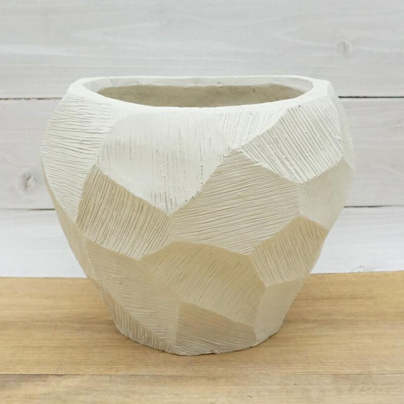 植木鉢 おしゃれ ファセットサークルS(2色) 最大外径25cm 8号(5.5号用