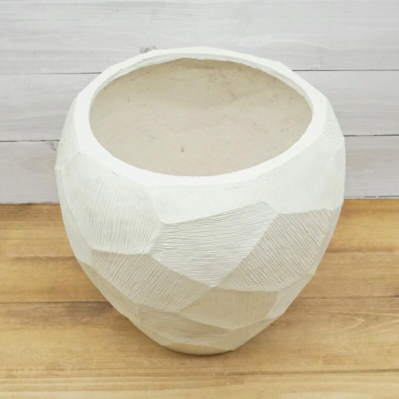 植木鉢 おしゃれ ファセットロングM(2色) 最大外径34.5cm 11.5号(8号用