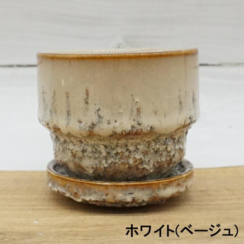 植木鉢 おしゃれ 陶器鉢 エマールポットS(2色) 外径7.5cm 2.5号(2号用