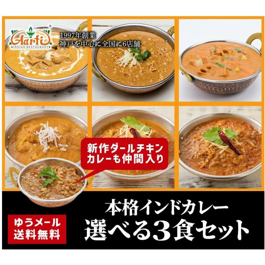 カレー 選べる 3食セット レトルトカレー インドカレー 神戸アールティー 送料無料｜aarti-japan｜02