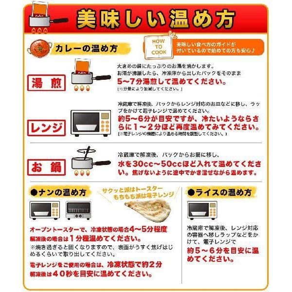 初回限定インドカレー お試しセット (4品) カレー 2品 (各170g) ＋ ナン 1枚＋ ライス (200g)の合計4品セット｜aarti-japan｜05