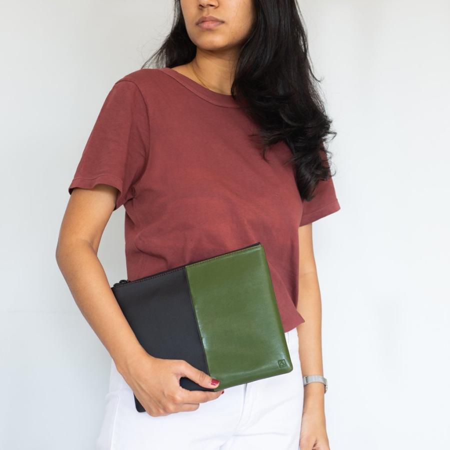 ポーチ サボテンレザー製 クラッチバッグ 