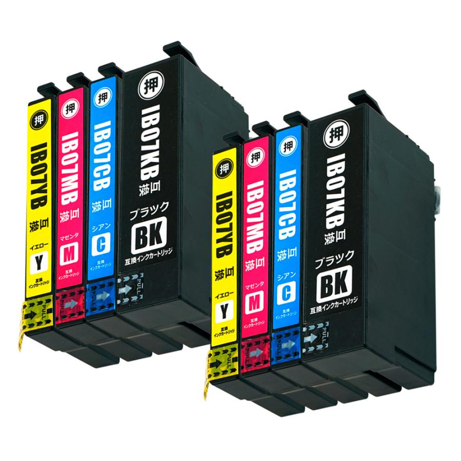 IB07CL4B (KB/CB/MB/YB) 4色×2セット 増量 IB07 エプソン用 互換 インクカートリッジ マウス IB07KB IB07CB IB07MB IB07YB PX-M6010F PX-M6011F