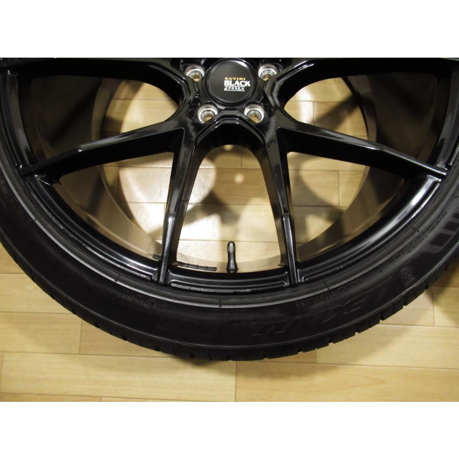 希少モデル SAVINI BLACK FORZA BM14 10.5J+35 PCD114.3-5穴 TPMS付 