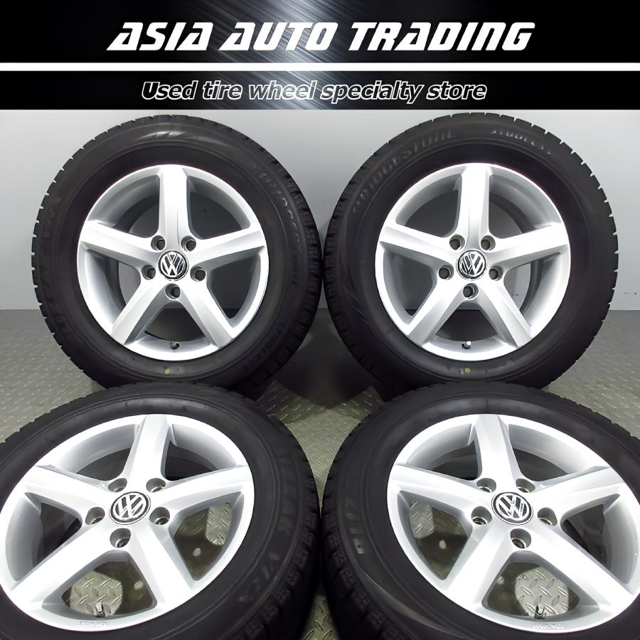 BRIDGESTONE 美品 超バリ溝 フォルクスワーゲン ゴルフ 7 純正 ASPEN