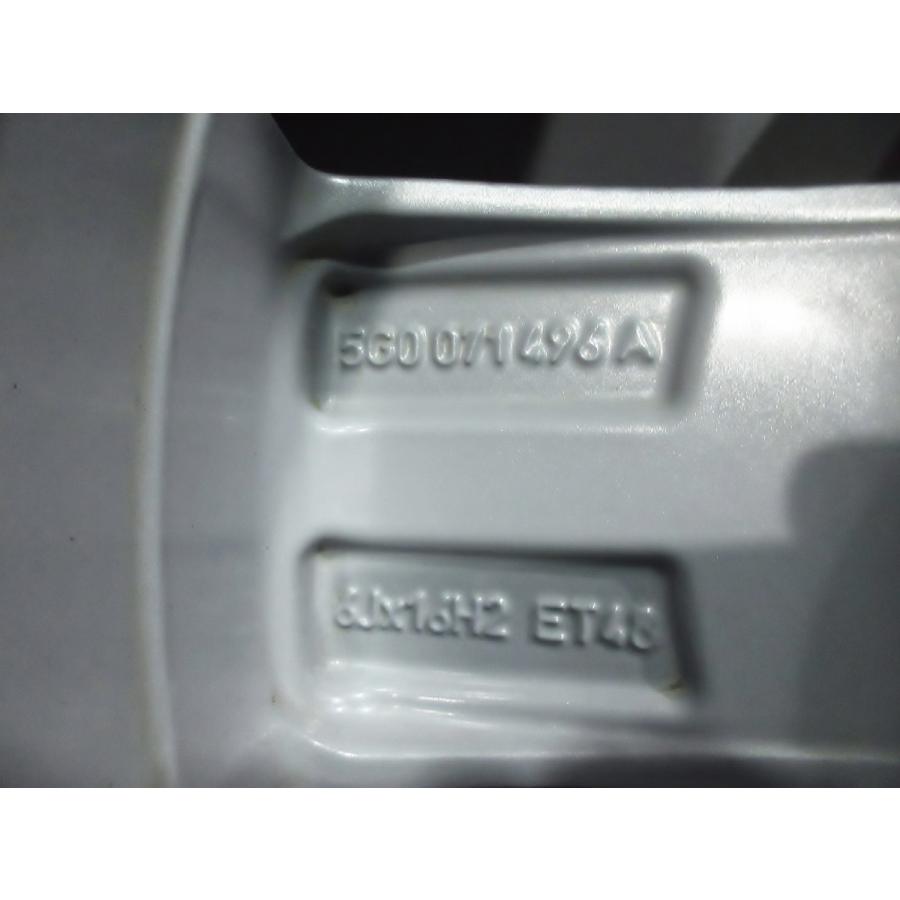 美品 フォルクスワーゲン ゴルフ 純正オプション コルヴァーラ 6J+48 PCD112-5穴 ブリヂストン VRX3 205/55R16 2022年後半 スタッドレスの画像