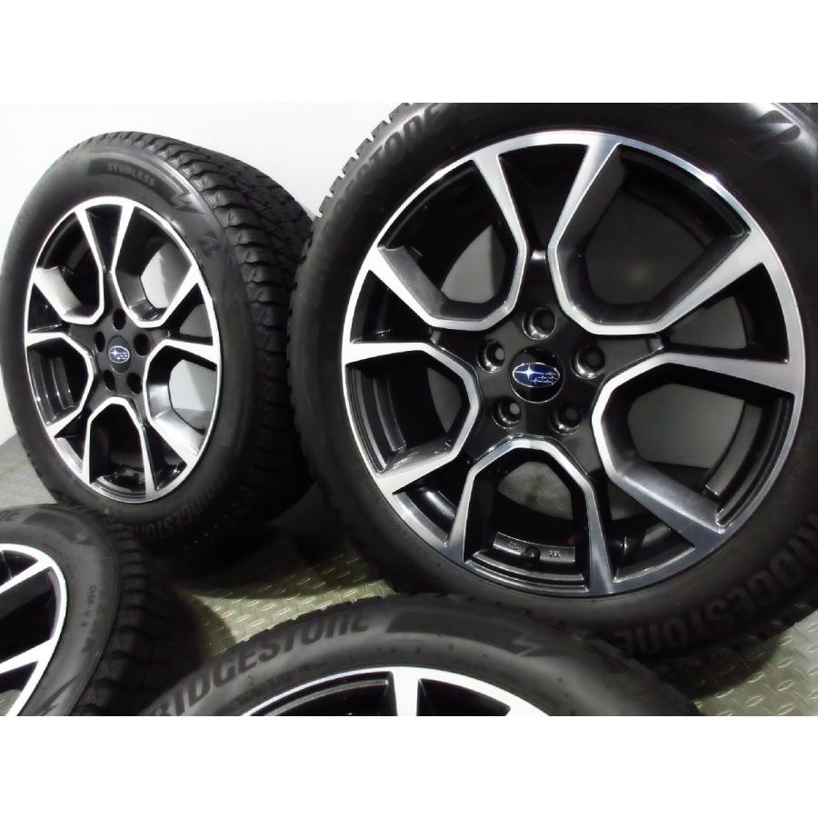①フォレスターSK SL型スバル純正アルミ&スタッドレス225/55R18 1本 美品】スバル SK フォレスター 純正 18in 7J +48 PCD114.3