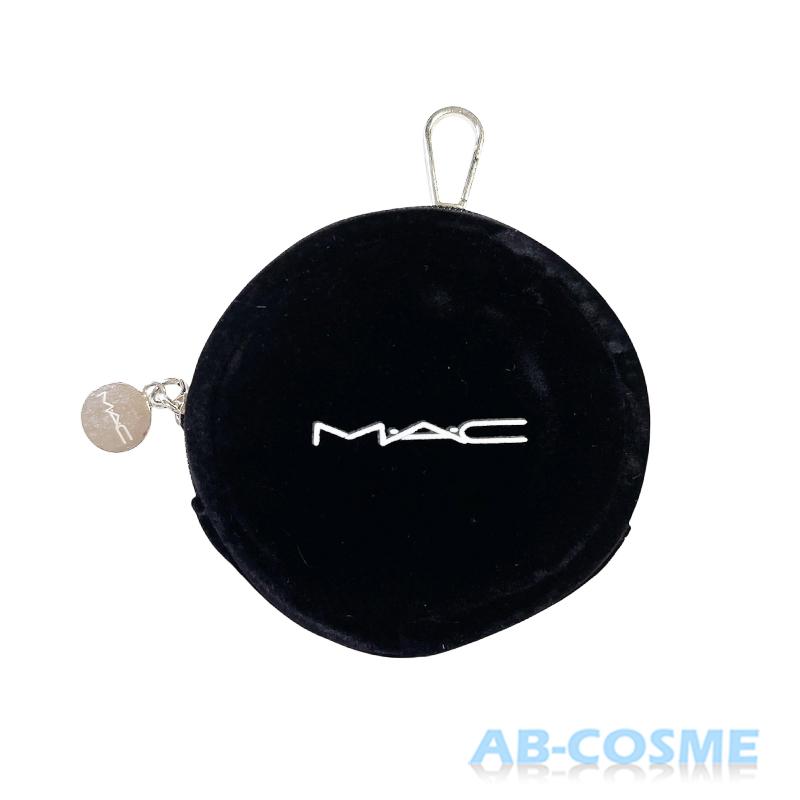 [新品未使用✨] 希少 MAC マック定番ブラシセット4本＆ポーチ ブラック M・A・C（マック） ミニポーチ ロゴ入り 丸型ミニポーチ#ブラック